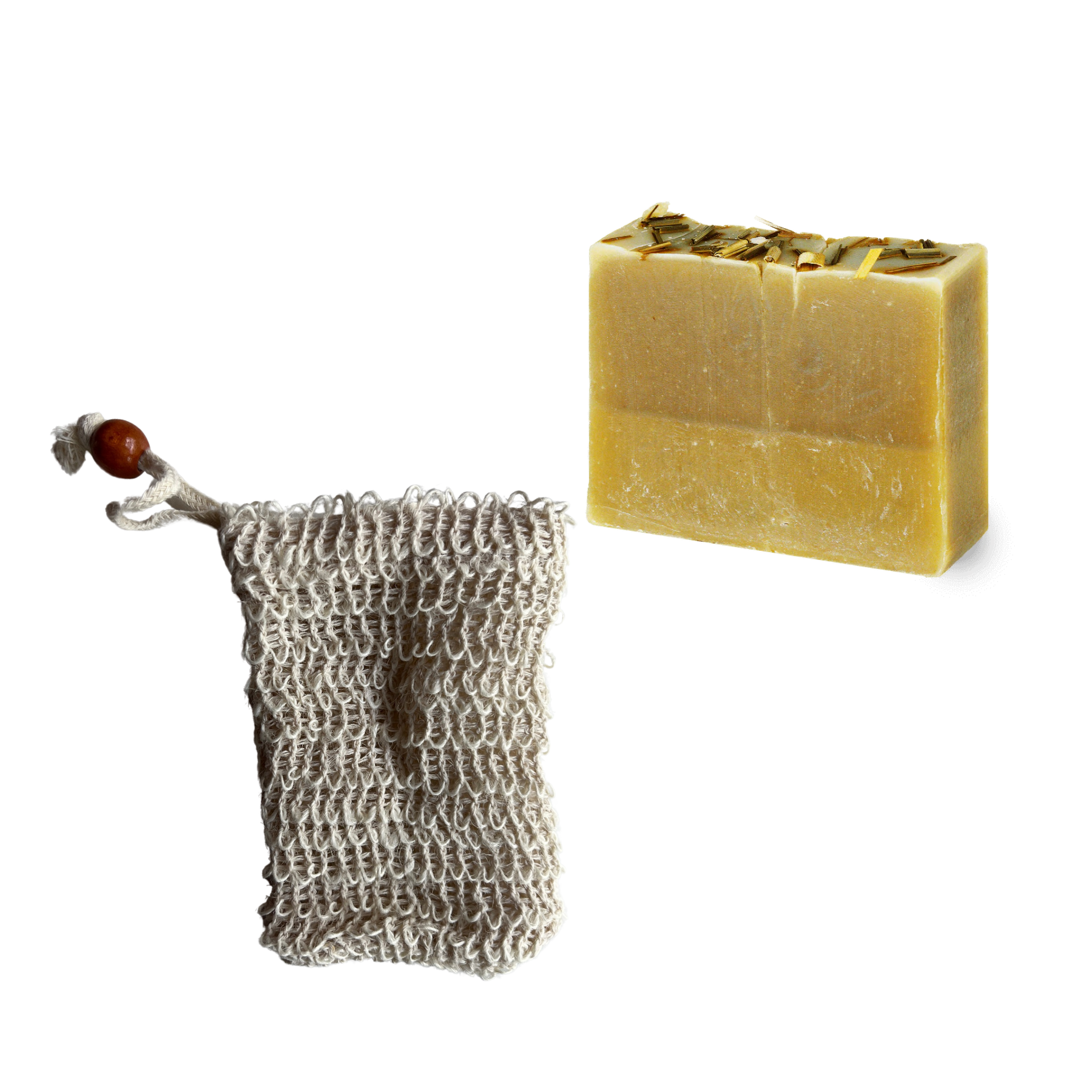 Clean & Glow Combo: Exfoliating Soap Bag & Nourishing Soap Set